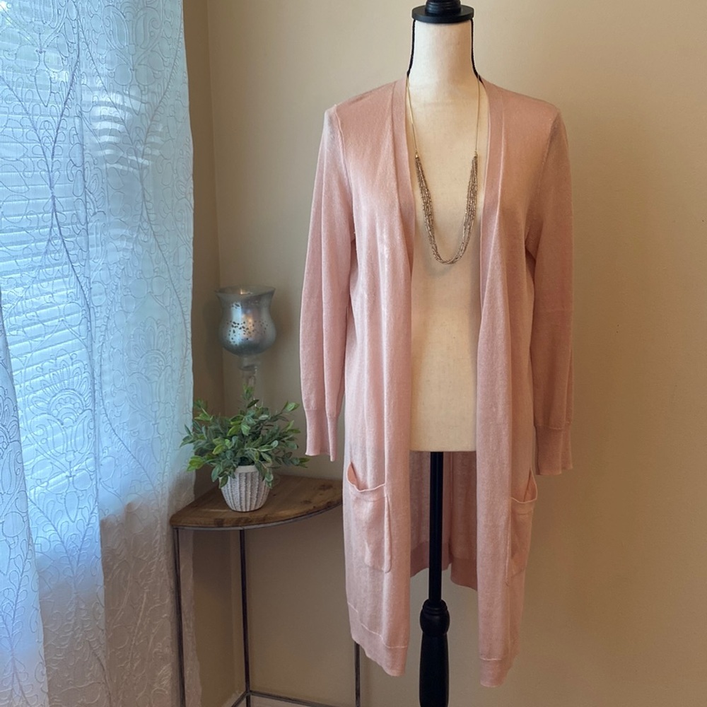 Light pink/rose sweater duster